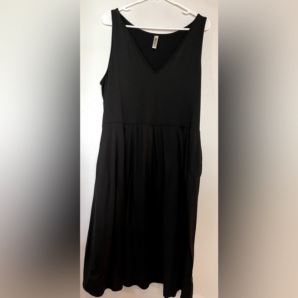 Black Cotton Tank Dress